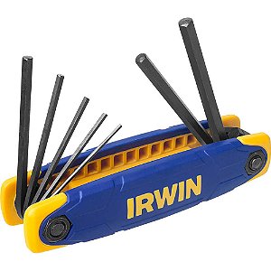 Jogo de chaves hexagonais curtas tipo canivete 1,5mm a 6mm com 7 peças IW10764 IRWIN