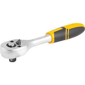 Catraca reversível para soquete encaixe 1/4" x 150mm cabo emborrachado VONDER