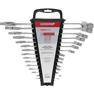 Jogo de chaves combinadas 6mm a 32mm aço cromo vanádio 15 peças GEDORE RED