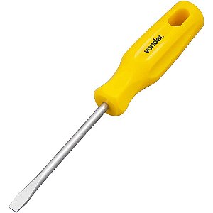 Chave de fenda 1/4" x 4" aço cromo vanádio com ponta magnetizada VONDER