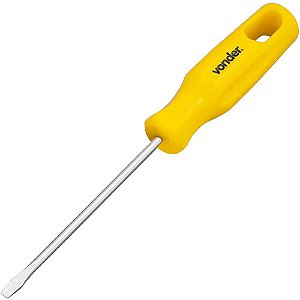 Chave de fenda 1/8" x 3" aço cromo vanádio com ponta magnetizada VONDER