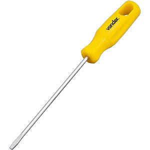 Chave de fenda 1/8" x 4" aço cromo vanádio com ponta magnetizada VONDER