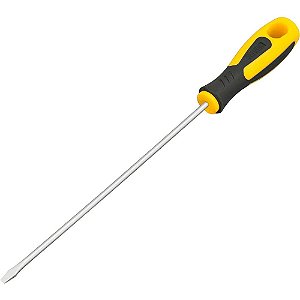 Chave de fenda 1/8" x 6" aço cromo vanádio cabo emborrachado VONDER PLUS