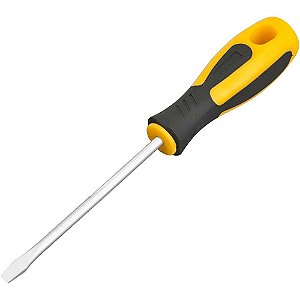 Chave de fenda 3/16" x 4" aço cromo vanádio cabo emborrachado VONDER PLUS