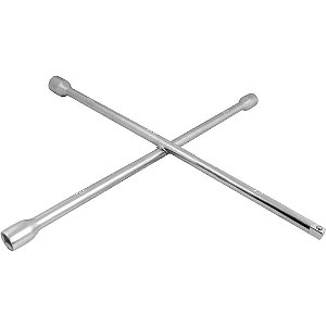 Chave de roda tipo cruz 17,0mm x 19,0mm x 21,0mm x encaixe 1/2" para soquete VONDER