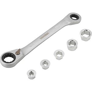 Jogo de chaves estrela com catraca 8mm a 19mm e soquete intercambiável VONDER