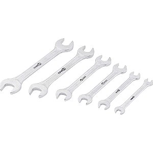 Jogo de chaves fixas 6mm a 17mm aço carbono 6 peças NOVE54