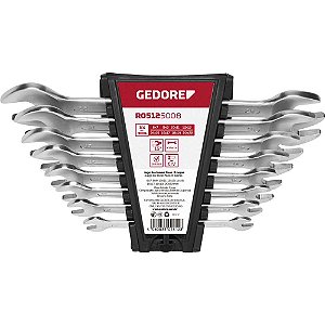 Jogo de chaves fixas 6mm a 22mm aço cromo vanádio 8 peças R05125008 GEDORE RED