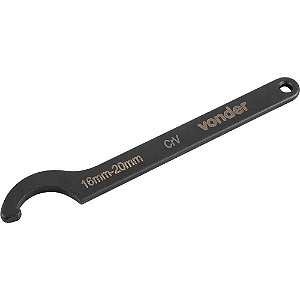 Chave gancho 16,0mm a 20,0mm aço cromo vanádio VONDER
