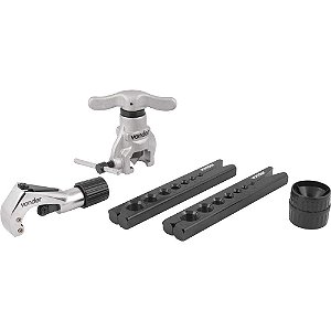 Flangeador e cortador de tubos jogo com 6 peças 1/8" a 1.1/8" VONDER