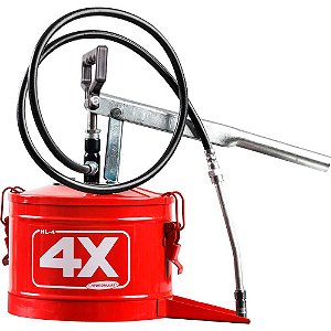 Bomba manual para graxa com reservatório para 4kg HL-4 HIDRONLUBZ