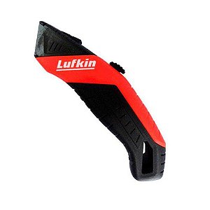Estilete trapezoidal de segurança cabo emborrachado ETS001L LUFKIN