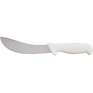 Faca para carne 15cm refile aéreo curva estreita inox cabo branco BKW206-6 STARRETT