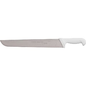 Faca para carne 35cm refile aéreo reta larga inox cabo branco BKW203-14 STARRETT