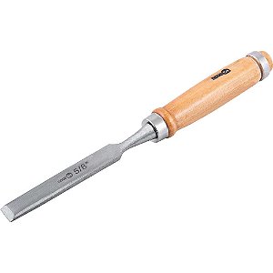 Formão chanfrado reto com cabo de madeira 5/8" NOVE54