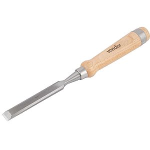 Formão chanfrado reto com cabo em madeira 3/4" VONDER