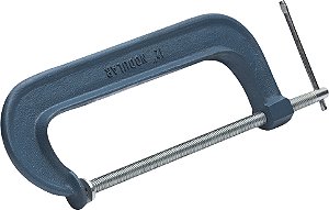Grampo sargento 12" tipo C ferro fundido com fuso e alavanca em aço 1020 GF-12 MARCON