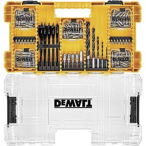 Jogo de bits brocas soquetes e acessórios com 160 peças para parafusadeira e furadeira DWAMF160 DEWALT