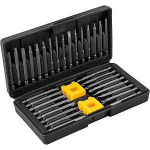 Jogo de bits e ponteiras com 35 peças corpo fino encaixe sextavado 1/4" VONDER