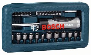 Jogo de bits e soquetes com 46 peças 2607017399-000 BOSCH