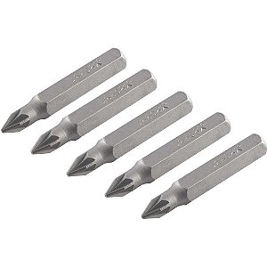 Jogo de bits ponteira pozidrive com encaixe 1/4" nº1 x 38mm VONDER