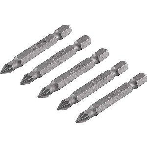 Jogo de bits ponteira pozidrive com encaixe 1/4" nº1 x 50mm VONDER