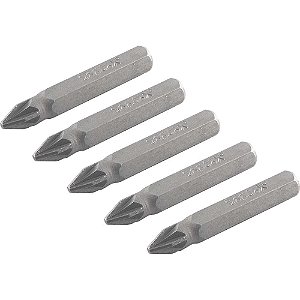 Jogo de bits ponteira pozidrive com encaixe 1/4" nº2 x 38mm VONDER