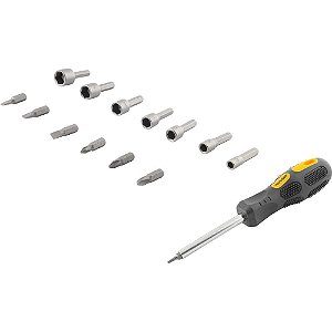 Jogo de bits ponteiras com 20 peças encaixe sextavado 1/4" VONDER