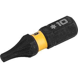 Jogo de bits ponteiras hexalobular com encaixe de 1/4" T10 x 25mm Flextorq 3.0 DEWALT