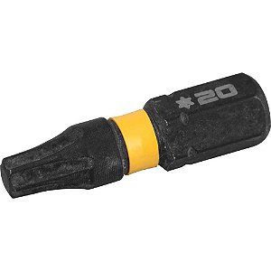 Jogo de bits ponteiras hexalobular com encaixe de 1/4" T20 x 25mm Flextorq 3.0 DEWALT