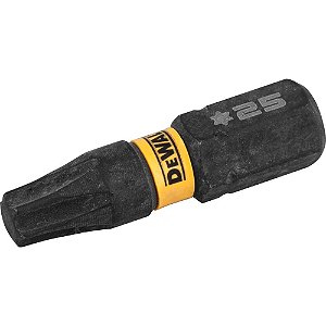 Jogo de bits ponteiras hexalobular com encaixe de 1/4" T25 x 25mm Flextorq 3.0 DEWALT