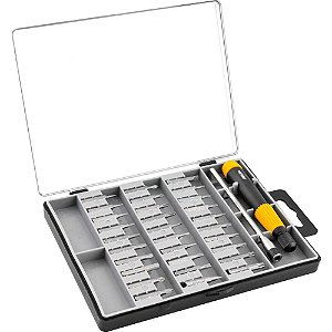 Jogo de bits/ponteiras de precisão com 32 peças encaixe sextavado 4mm VONDER