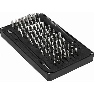 Jogo de bits/ponteiras de precisão com 66 peças encaixe sextavado de 4mm VONDER