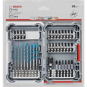 Jogo de bits/ponteiras e brocas com encaixe de hexagonal de 1/4" 2608522323 BOSCH