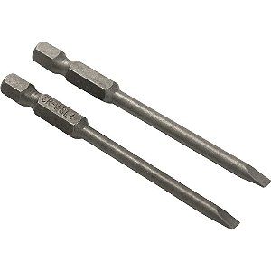Jogo de bits/ponteiras fenda encaixe sextavado 1/4" 4mm x 75mm cartela com 2 peças VONDER