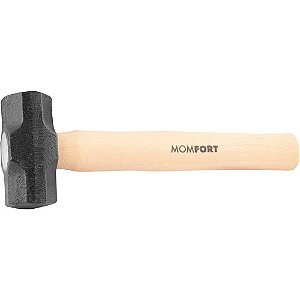 Marreta oitavada 1,0kg com cabo de madeira MOMFORT