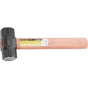 Marreta oitavada 1,0kg com cabo de madeira VONDER
