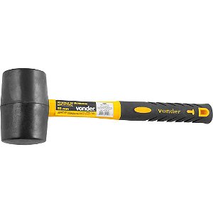 Martelo de borracha 55mm cabo em fibra preto VONDER