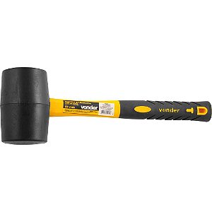 Martelo de borracha 65mm cabo em fibra preto VONDER