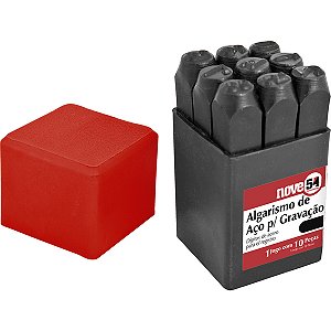 Algarismo de aço para gravação 6mm NOVE54