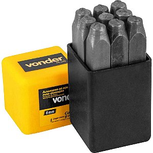 Algarismo de aço para gravação 6mm VONDER PLUS