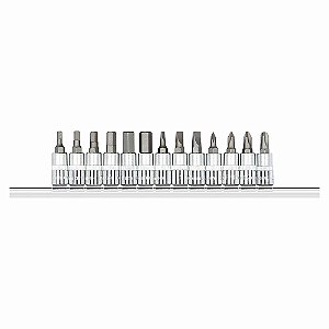 Jogo de soquetes encaixe de 1/4" com 13 peças 3mm a 10mm R48008013 GEDORE RED