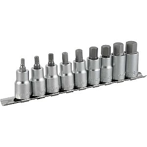 Jogo de soquetes hexagonais encaixe 1/2" 3/16 a 5/8" VONDER