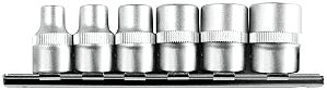 Jogo de soquetes hexalobular encaixe de 3/8" 6 peças R51208006 GEDORE RED