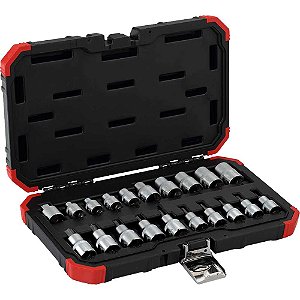 Jogo de soquetes hexalobular encaixe de 3/8" e 1/2" 20 peças R68003020 GEDORE RED
