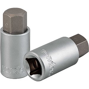 Soquete hexagonal 17mm encaixe de 1/2" VONDER