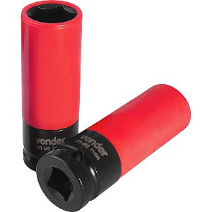 Soquete sextavado de impacto encaixe 1/2" 21mm para roda de liga leve VONDER