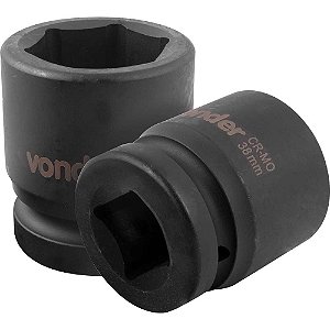 Soquete sextavado de impacto encaixe de 1" x 38,0mm VONDER