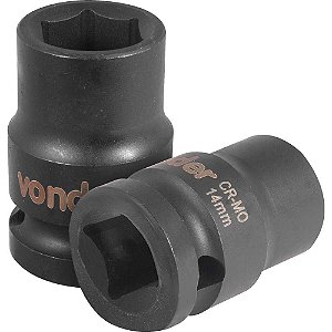 Soquete sextavado de impacto encaixe de 1/2" x 14,0mm VONDER
