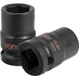 Soquete sextavado de impacto encaixe de 1/2" x 15,0mm VONDER